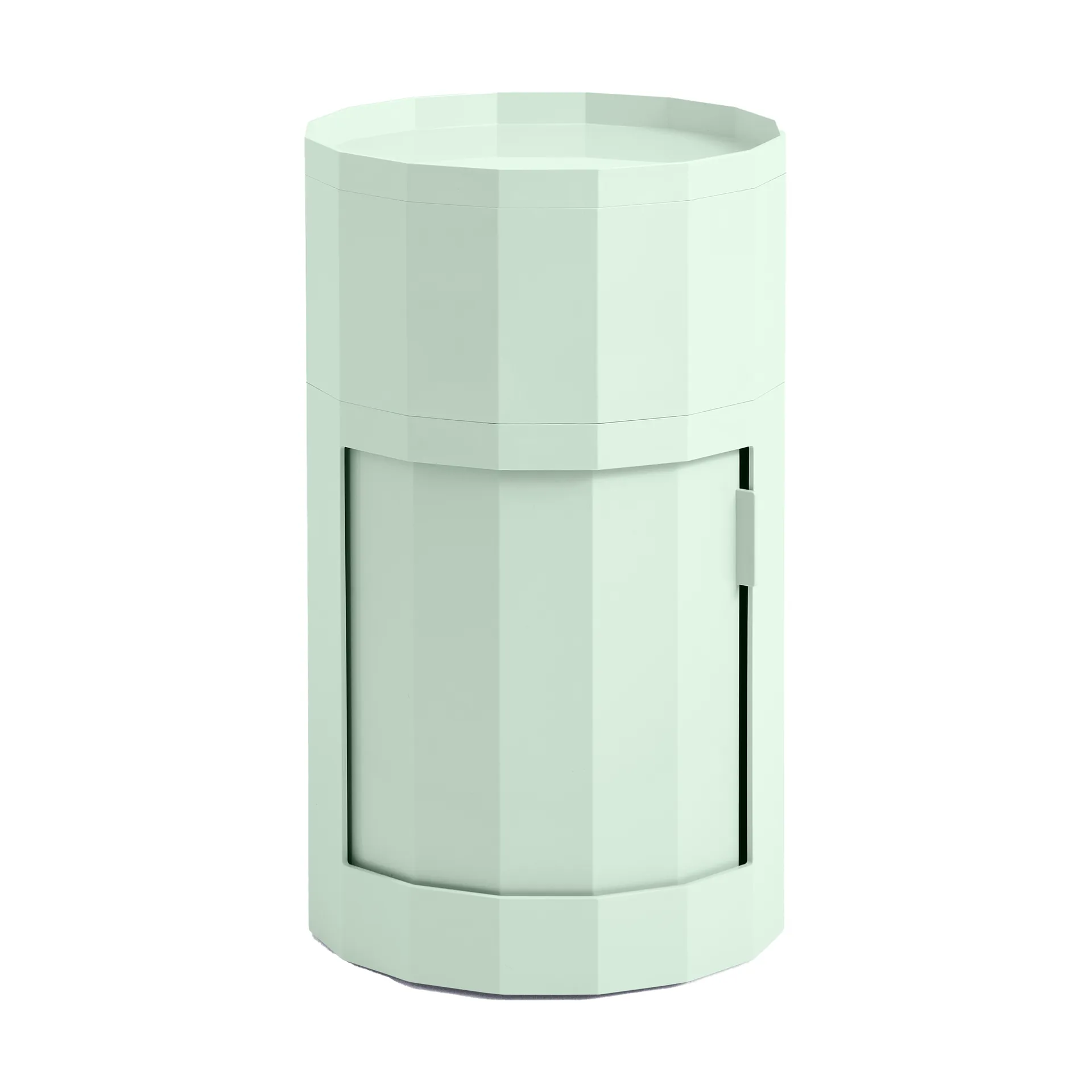 Tavolino Facet Cabinet high piedi/ruote 66 cm, Soft mint HAY