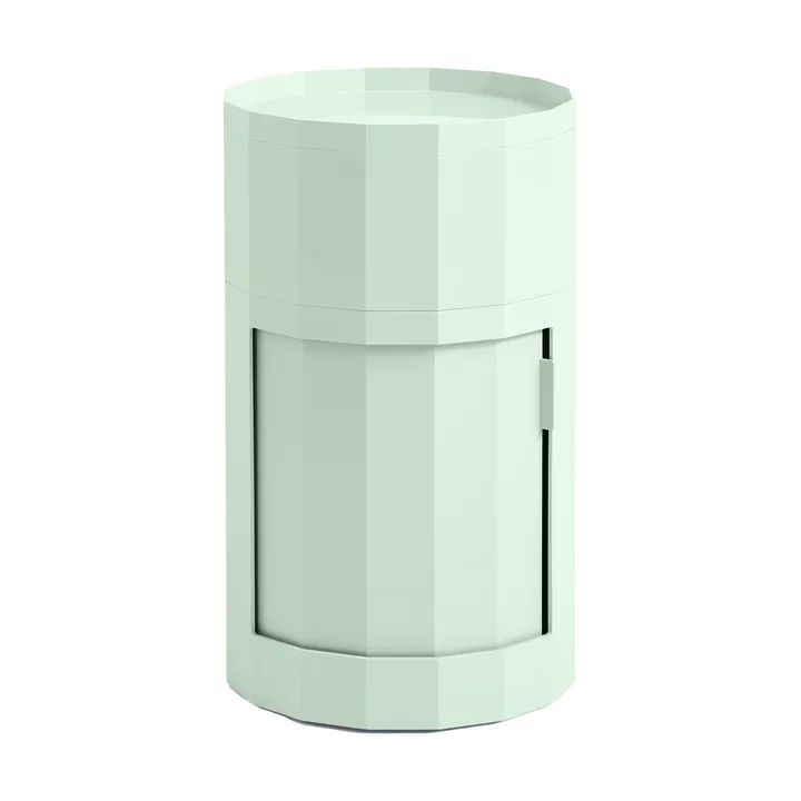 Tavolino Facet Cabinet high piedi/ruote 66 cm - Soft mint - HAY