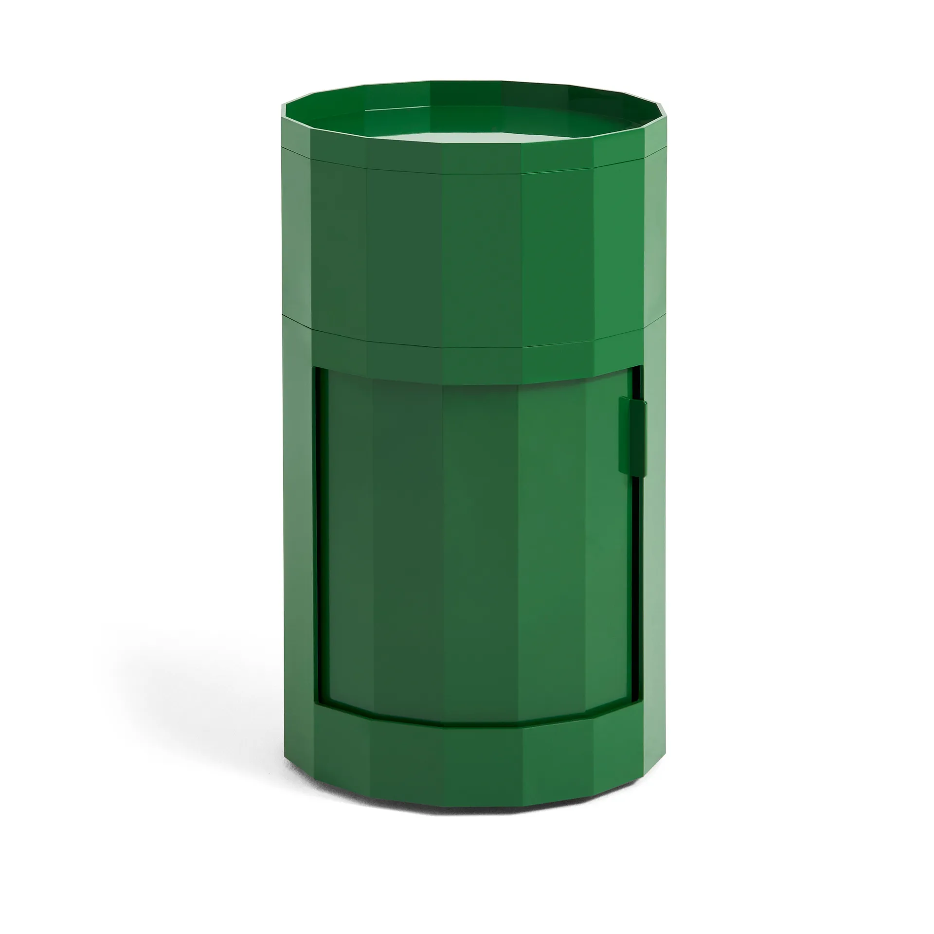 Tavolino Facet Cabinet high piedi/ruote 66 cm, Spinach green HAY