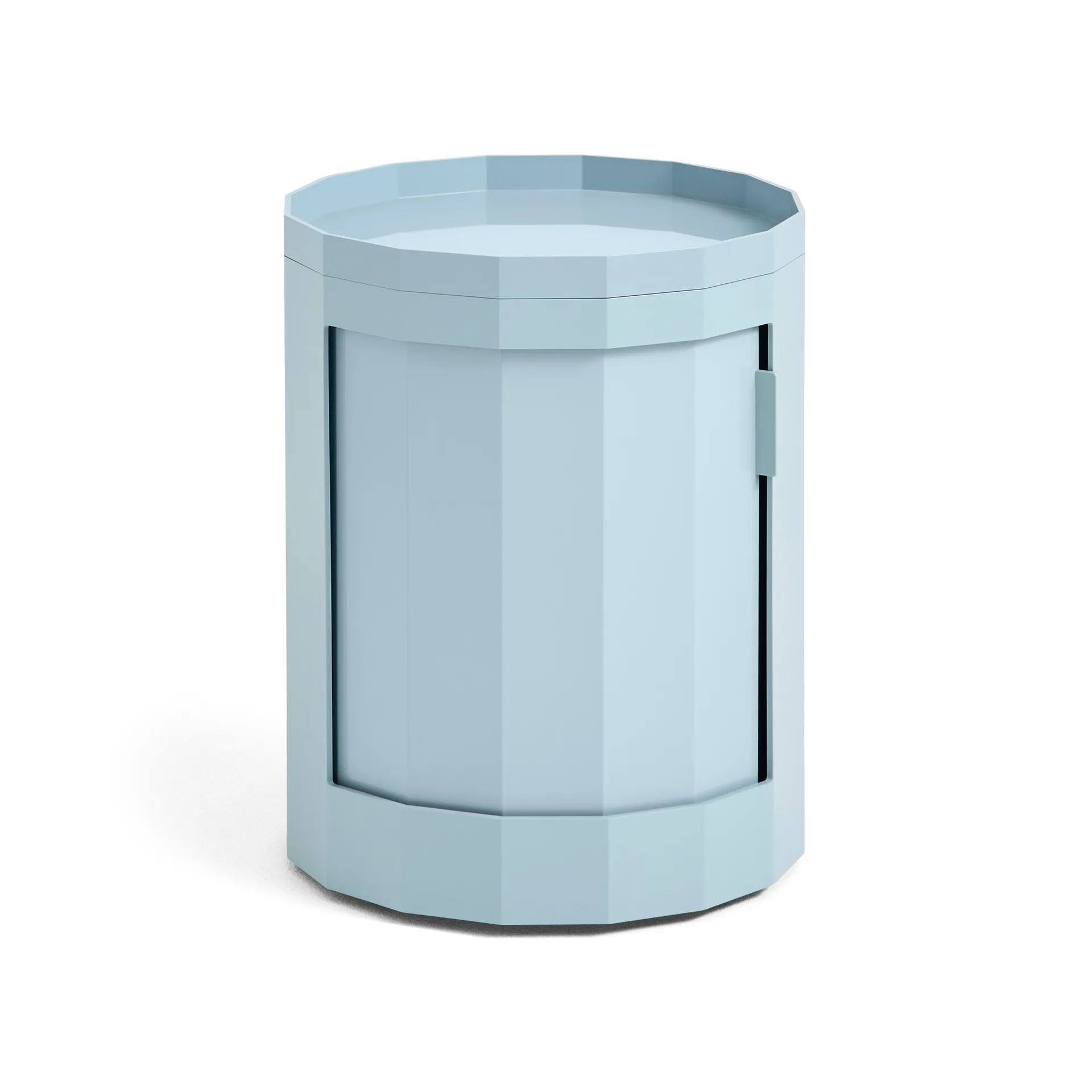 Tavolino Facet Cabinet low piedi/ruote 49 cm, Misty blue HAY