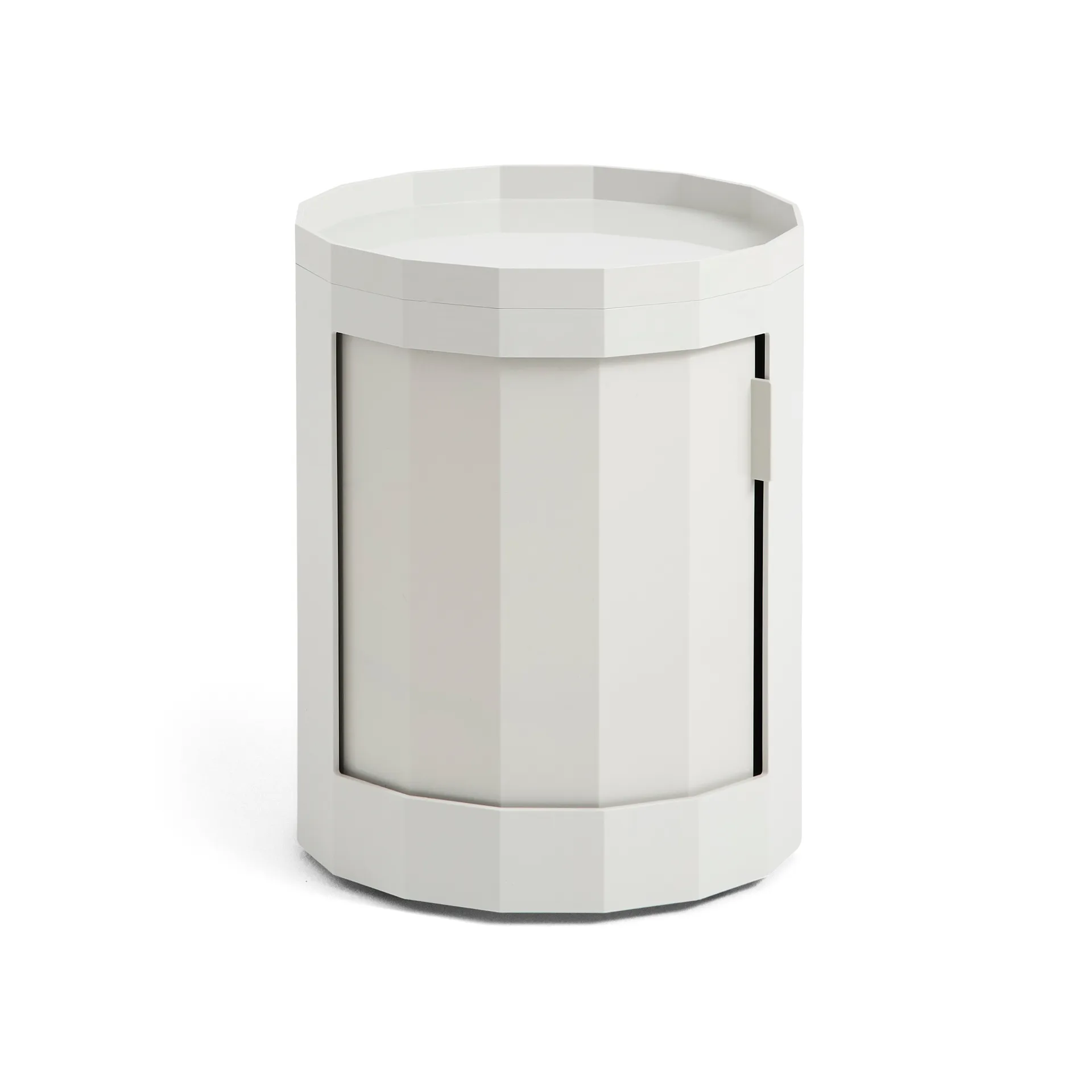 Tavolino Facet Cabinet low piedi/ruote 49 cm, Misty grey HAY