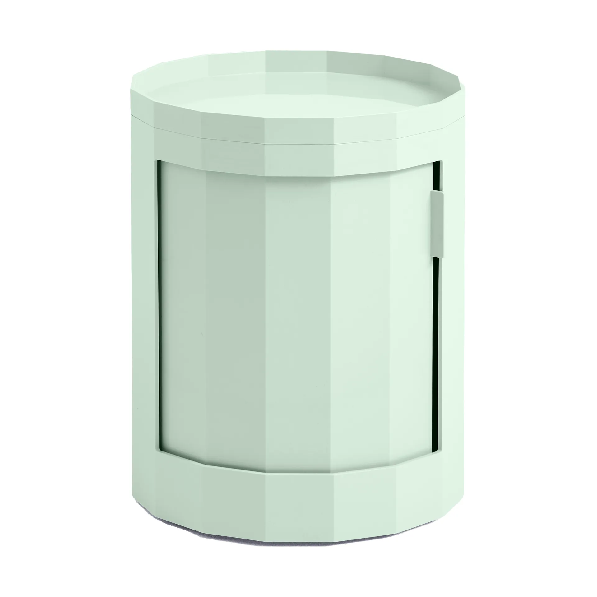 Tavolino Facet Cabinet low piedi/ruote 49 cm, Soft mint HAY