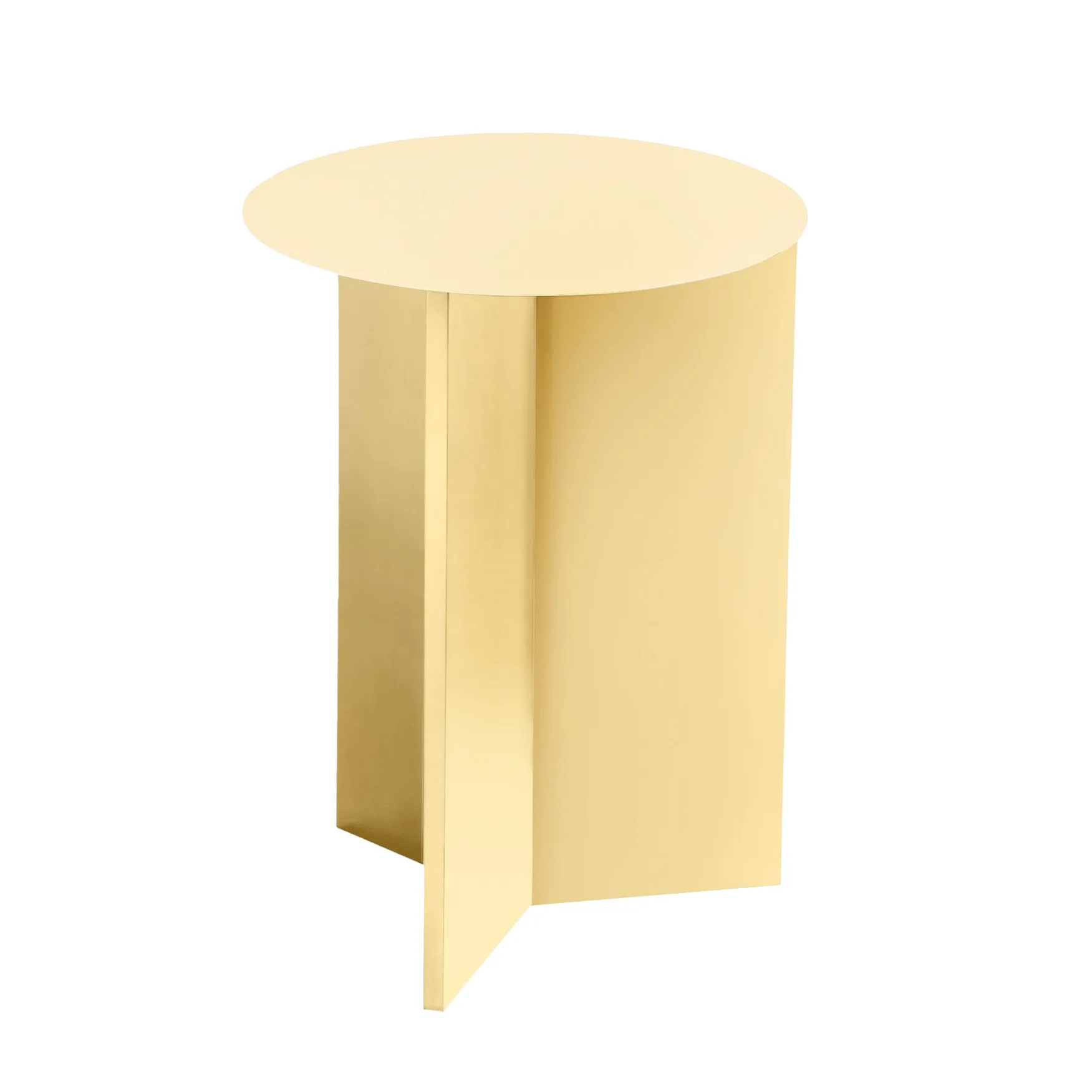 Tavolino Slit high Ø35 cm, Light yellow HAY