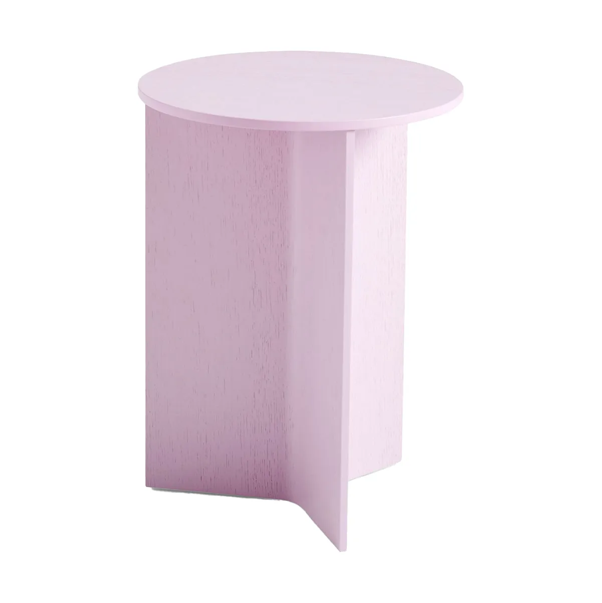 Tavolino Slit high Ø35 cm, Pink lacquered oak HAY