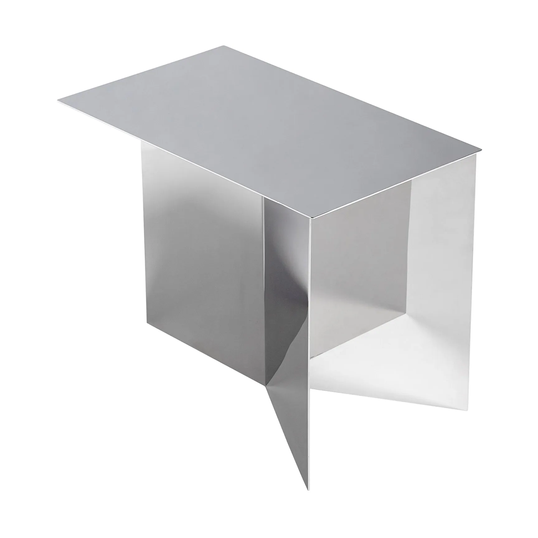 Tavolino Slit Oblong 27,5x49 cm, Mirror polished steel HAY
