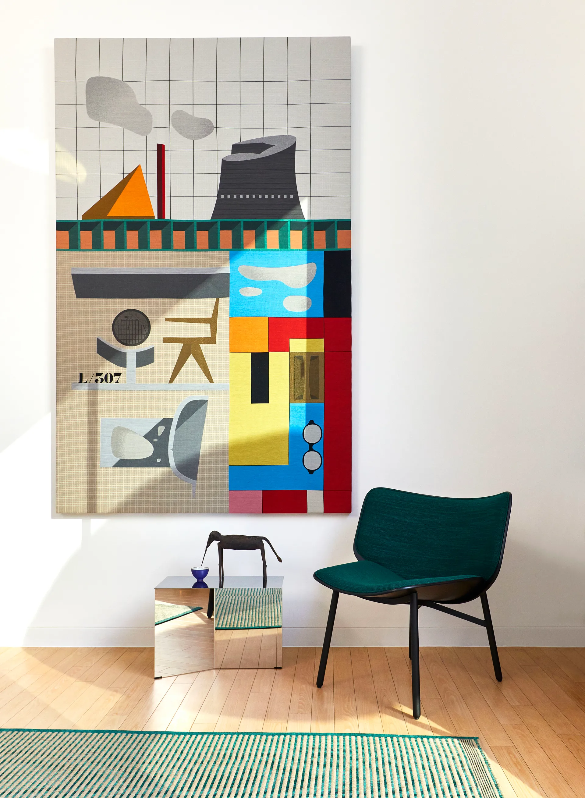 Tavolino Slit Oblong 27,5x49 cm, Mirror polished steel HAY