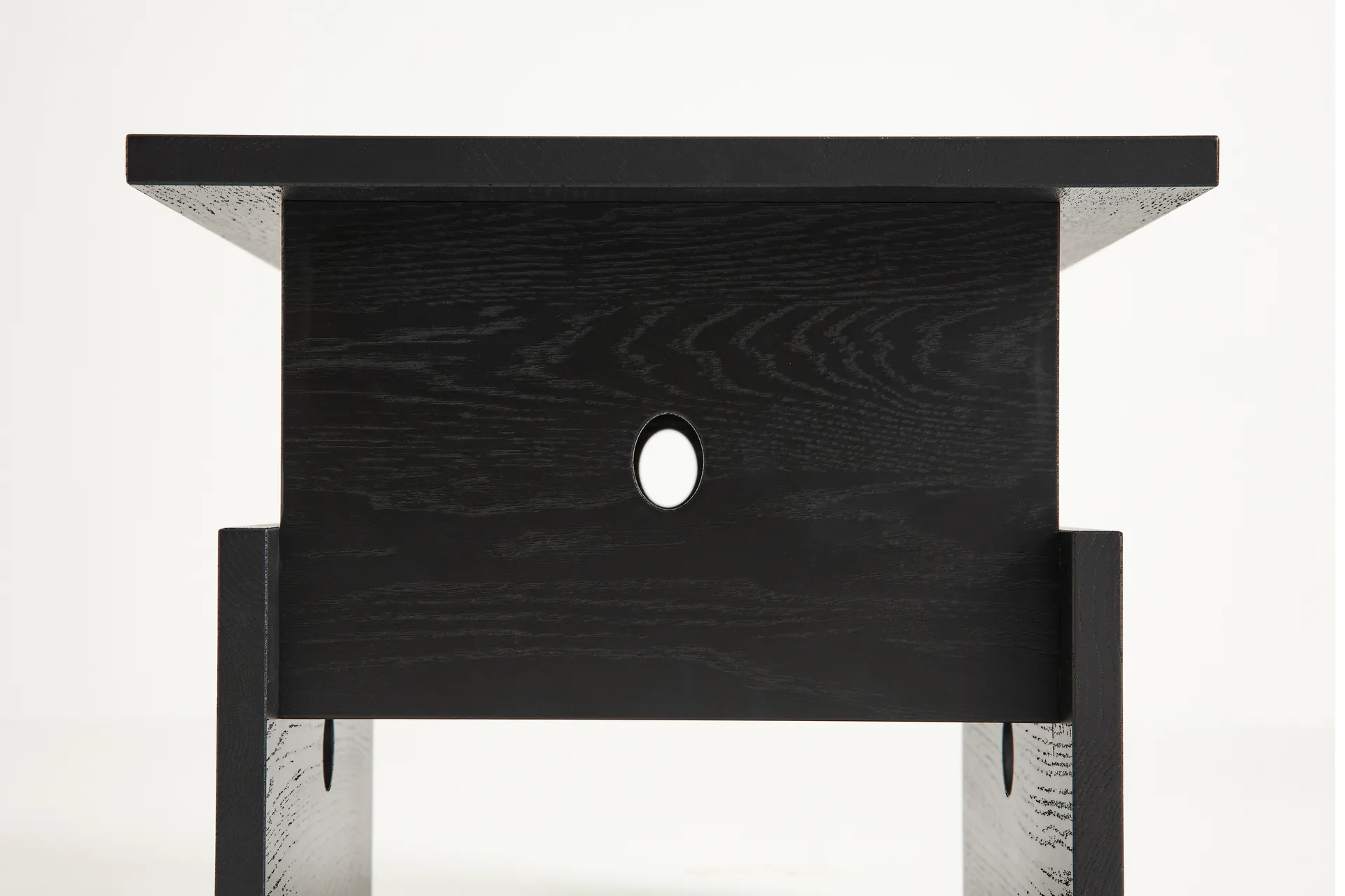 Tavolino Wood Box , Rovere verniciato nero HAY