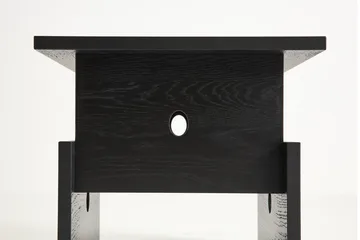 Tavolino Wood Box  - Rovere verniciato nero - HAY
