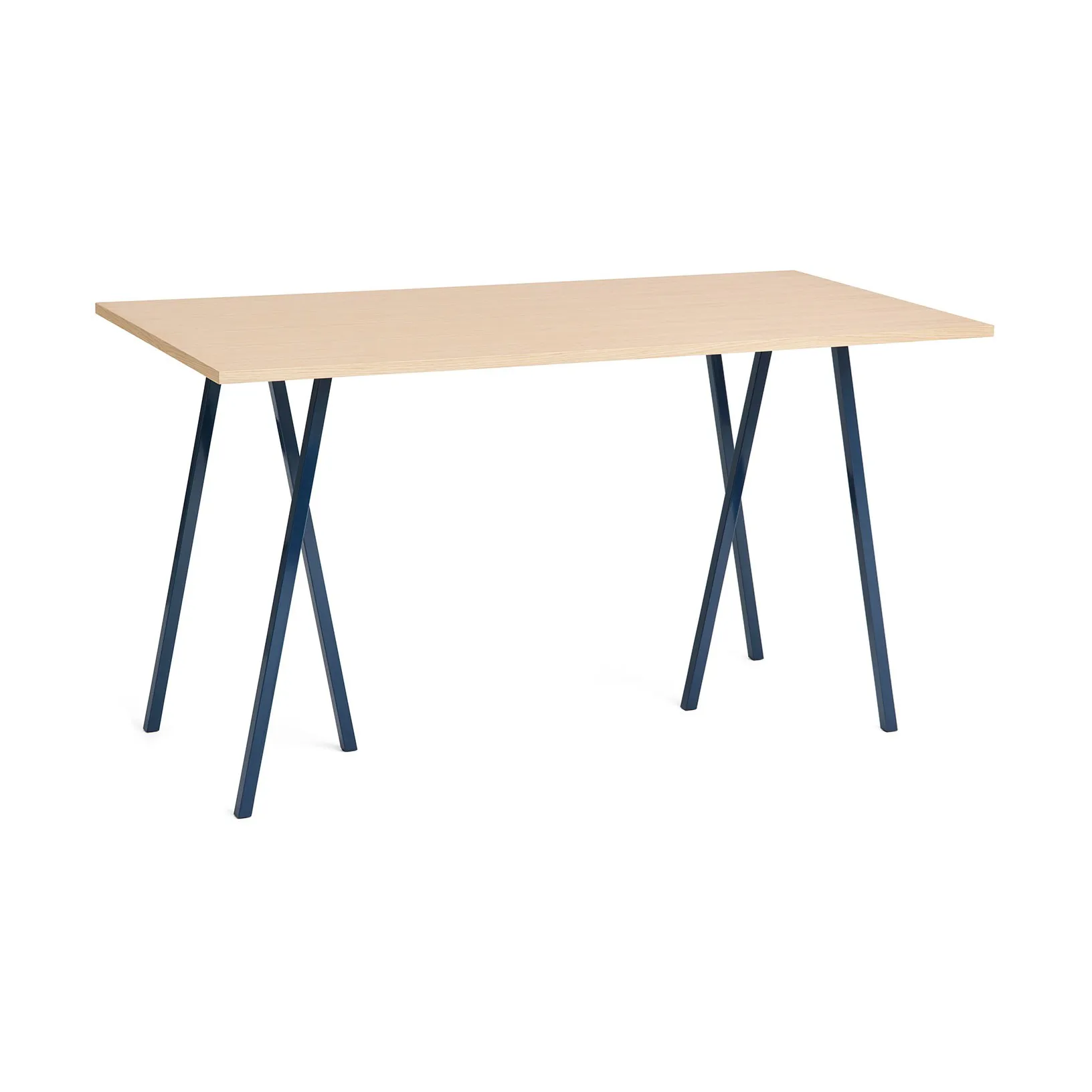 Tavolo da bar Loop Stand incl. support 87,5x180 cm, Deep blue-clear lacq. oak HAY