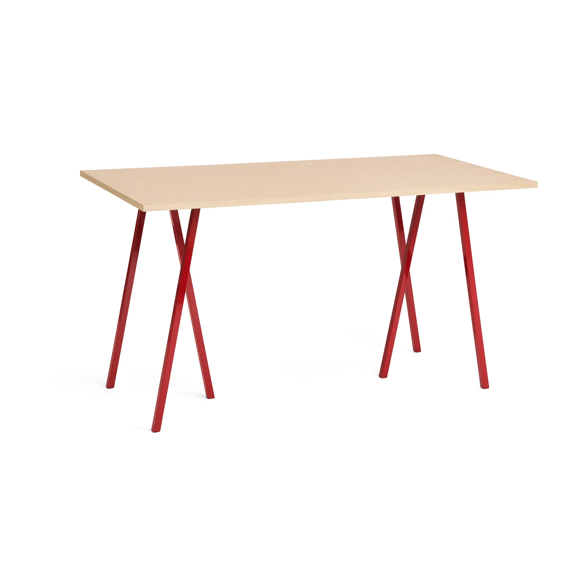 Tavolo da bar Loop Stand incl. support 87,5x180 cm, Maroon red-clear lacq. oak HAY