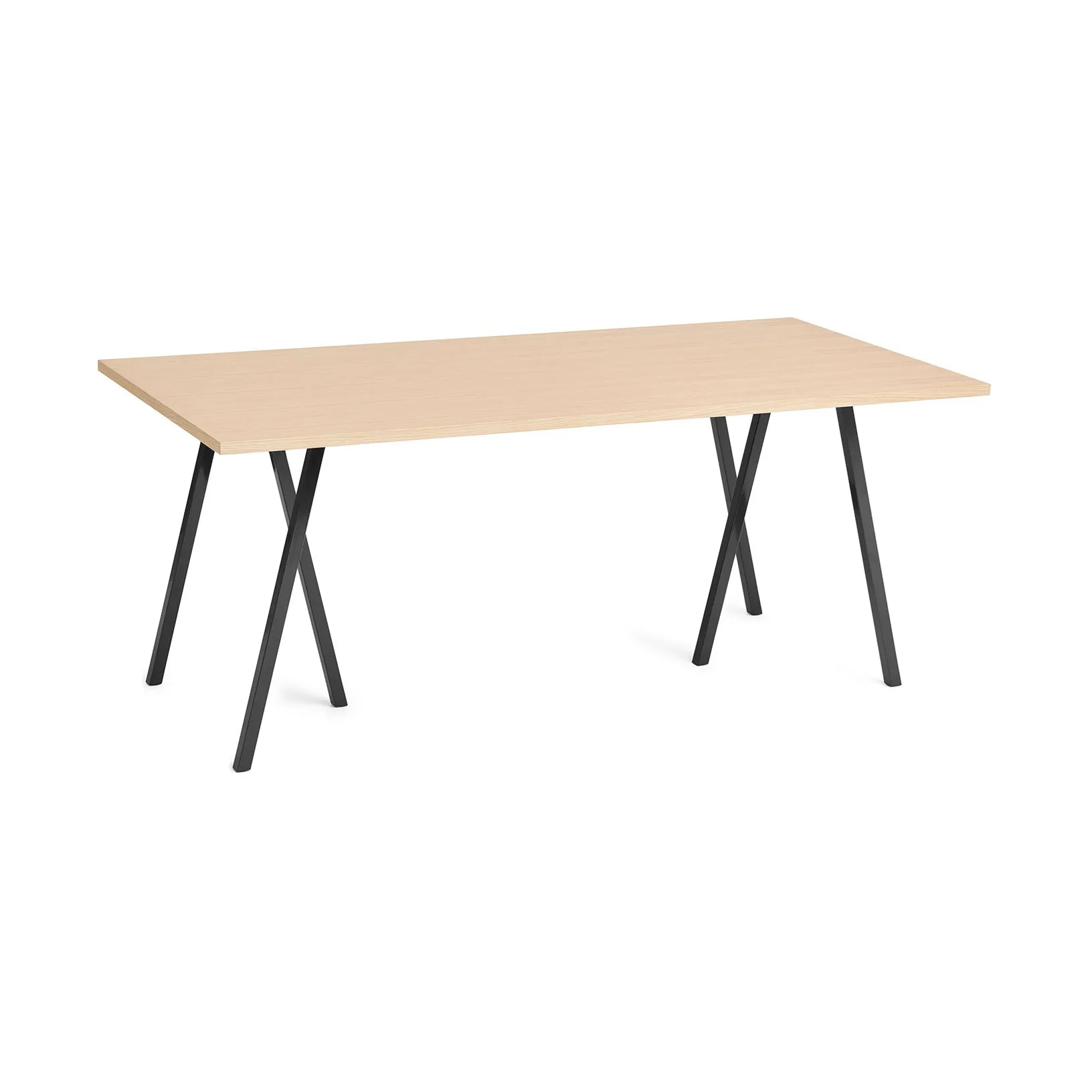 Tavolo da pranzo Loop Stand 87,5x180 cm, Black-clear lacq. oak HAY