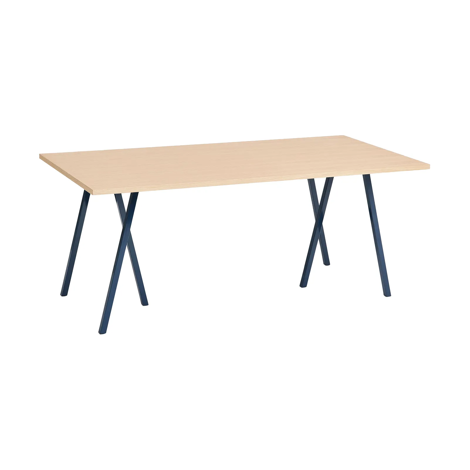 Tavolo da pranzo Loop Stand 87,5x180 cm, Deep blue-clear lacq. oak HAY