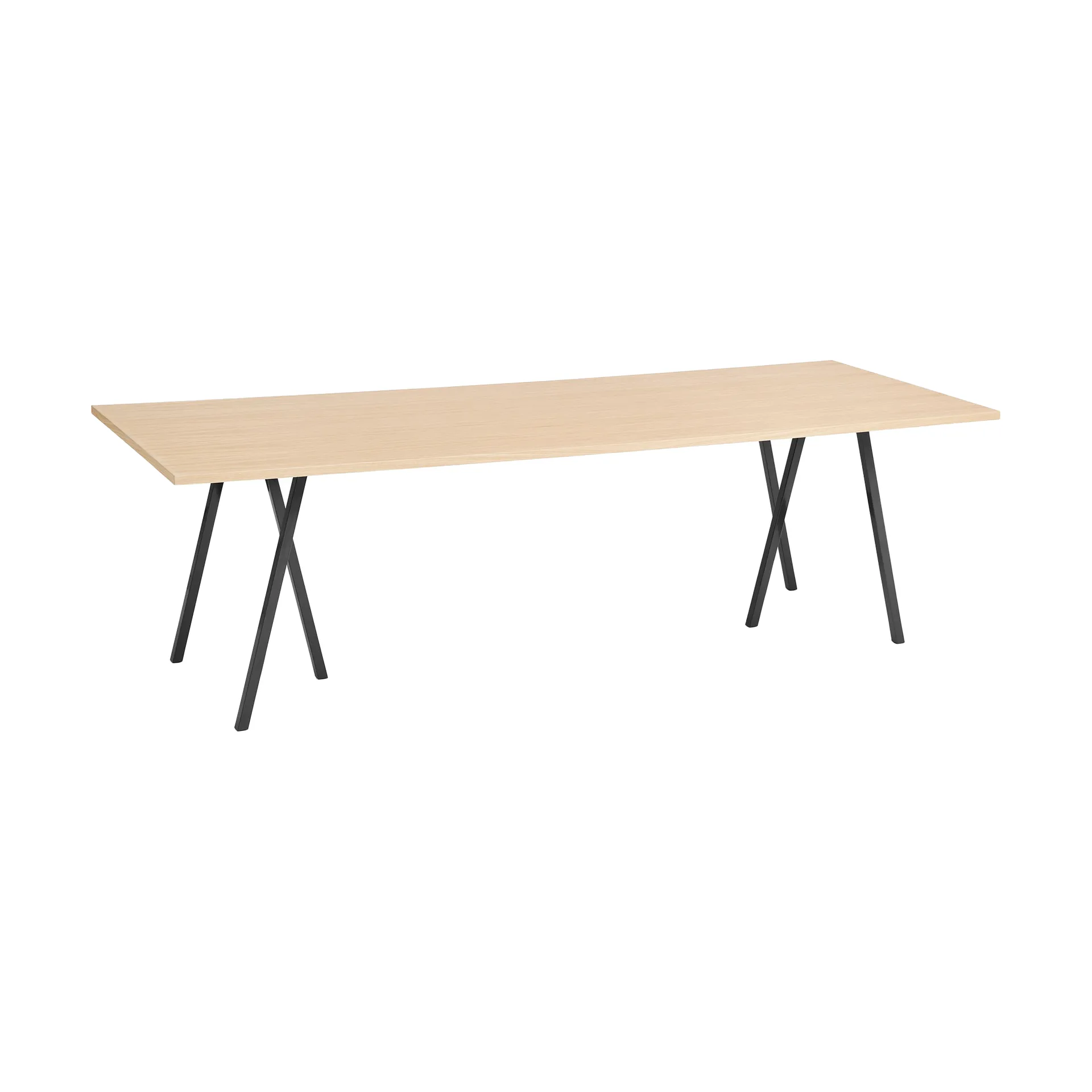Tavolo da pranzo Loop Stand 92,5x250 cm, Black-clear lacq. oak HAY