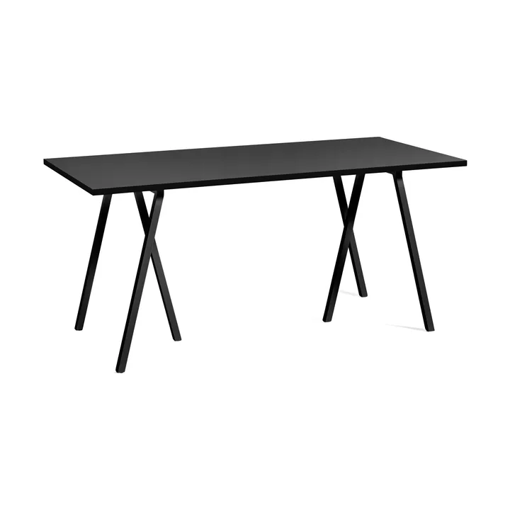 Tavolo da pranzo Loop Stand - Black linoleum-black, 160 cm - HAY