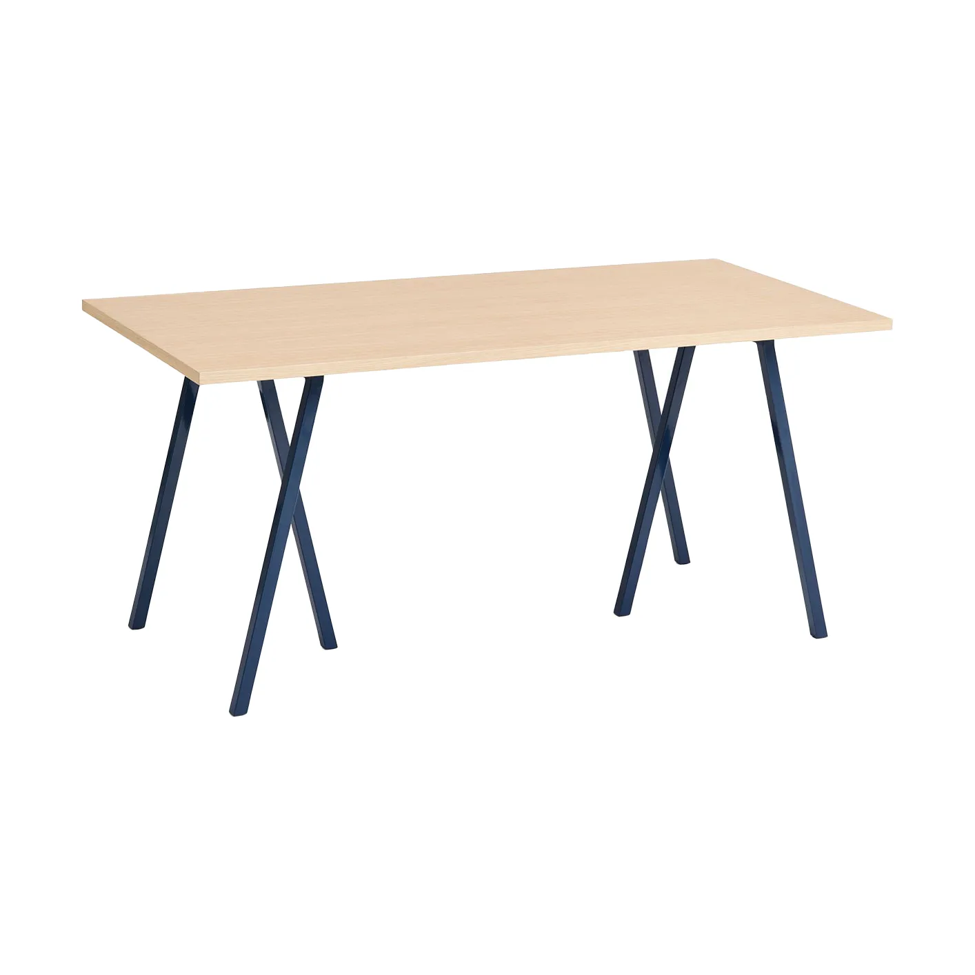 Tavolo da pranzo Loop Stand incl. support 77,5x160 cm, Deep blue-clear lacq. oak HAY