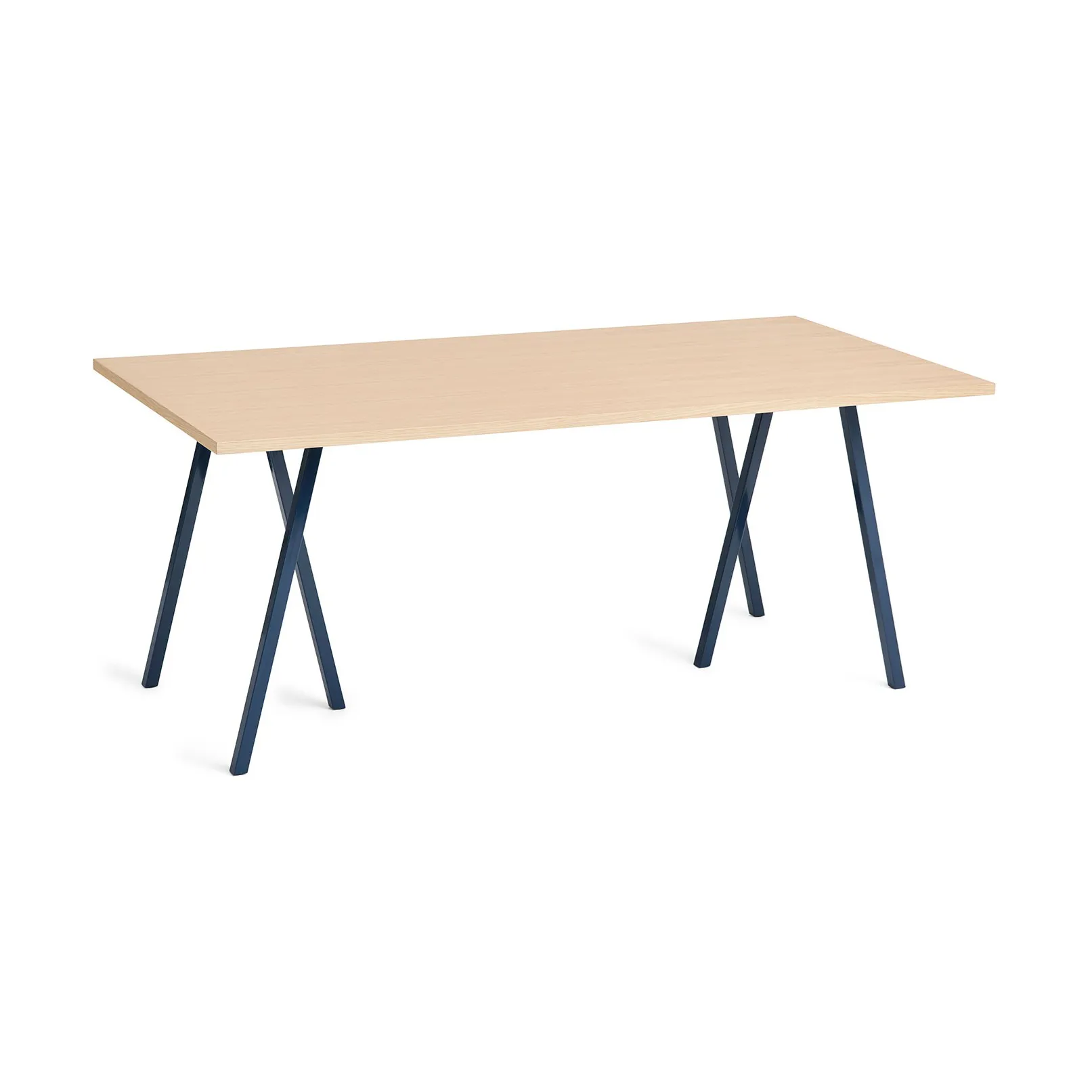 Tavolo da pranzo Loop Stand incl. support 87,5x180 cm, Deep blue-clear lacq. oak HAY