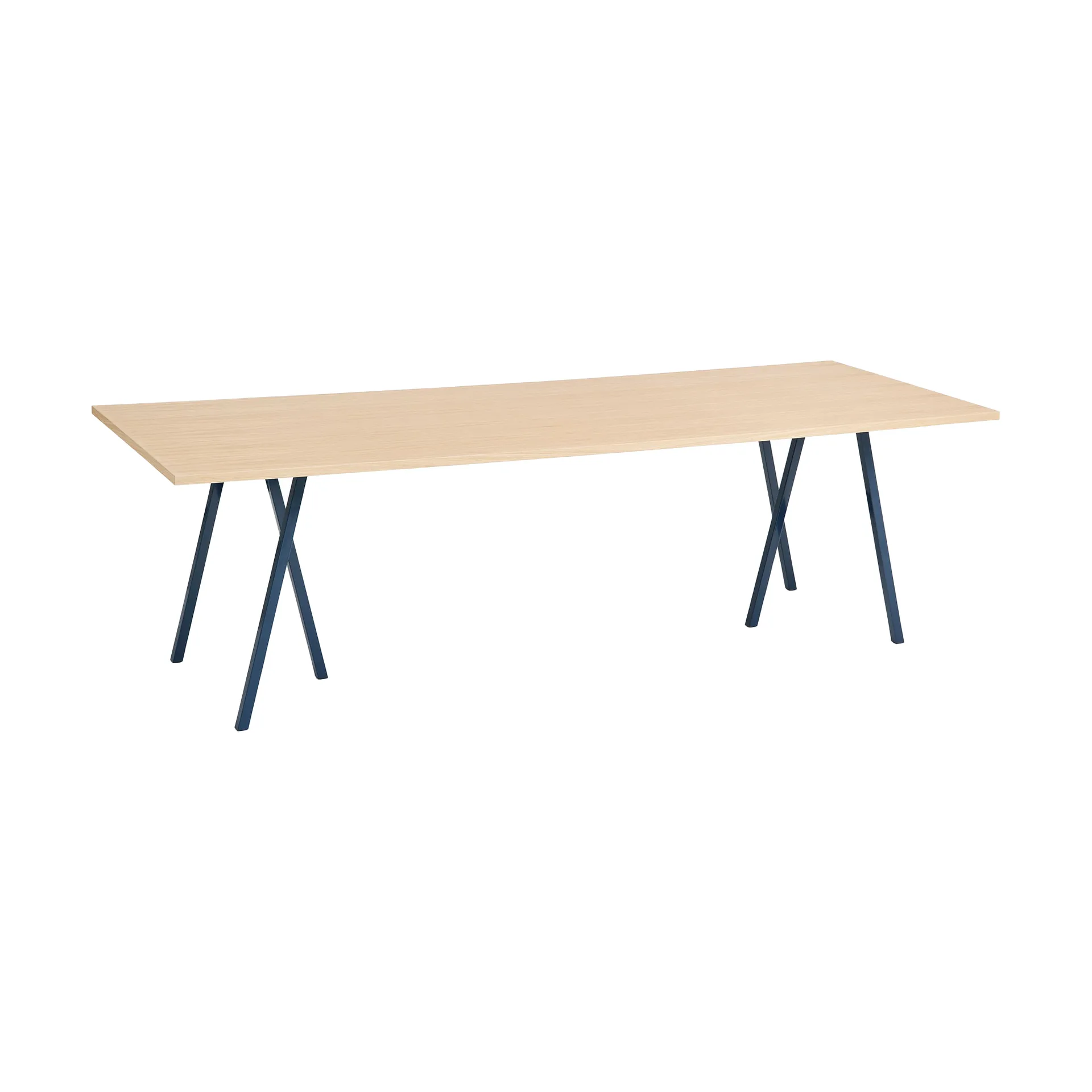 Tavolo da pranzo Loop Stand incl. support 92,5x250 cm, Deep blue-clear lacq. oak HAY