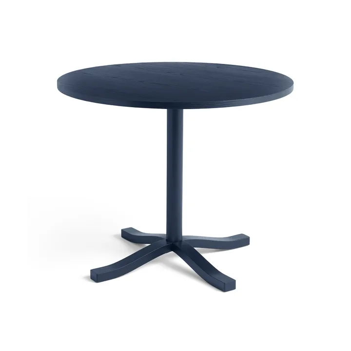 Tavolo da pranzo Pastis Table Ø90 - Steel blue lacquered ash - HAY