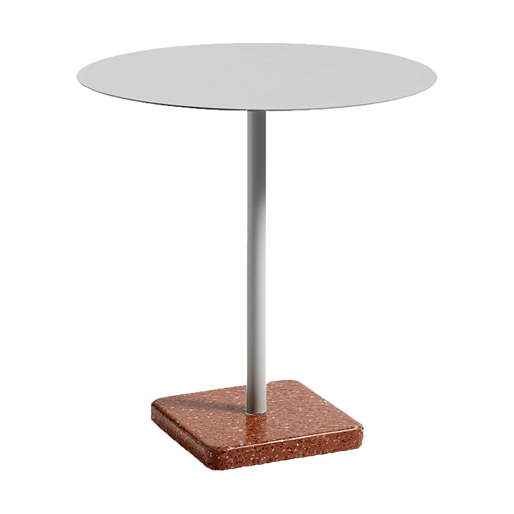 Tavolo da pranzo Terrazzo Ø70 cm, Red terrazzo-sky grey HAY