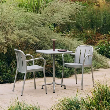 Tavolo Deville 60x70x74 cm - Grigio argento - HAY