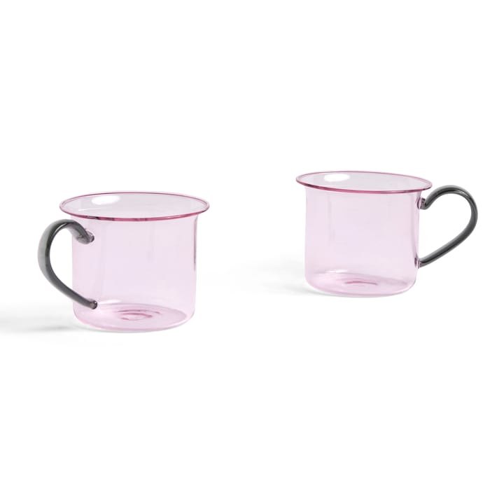 Tazzina in borosilicato confezione da 2  - rosa-grigio - HAY