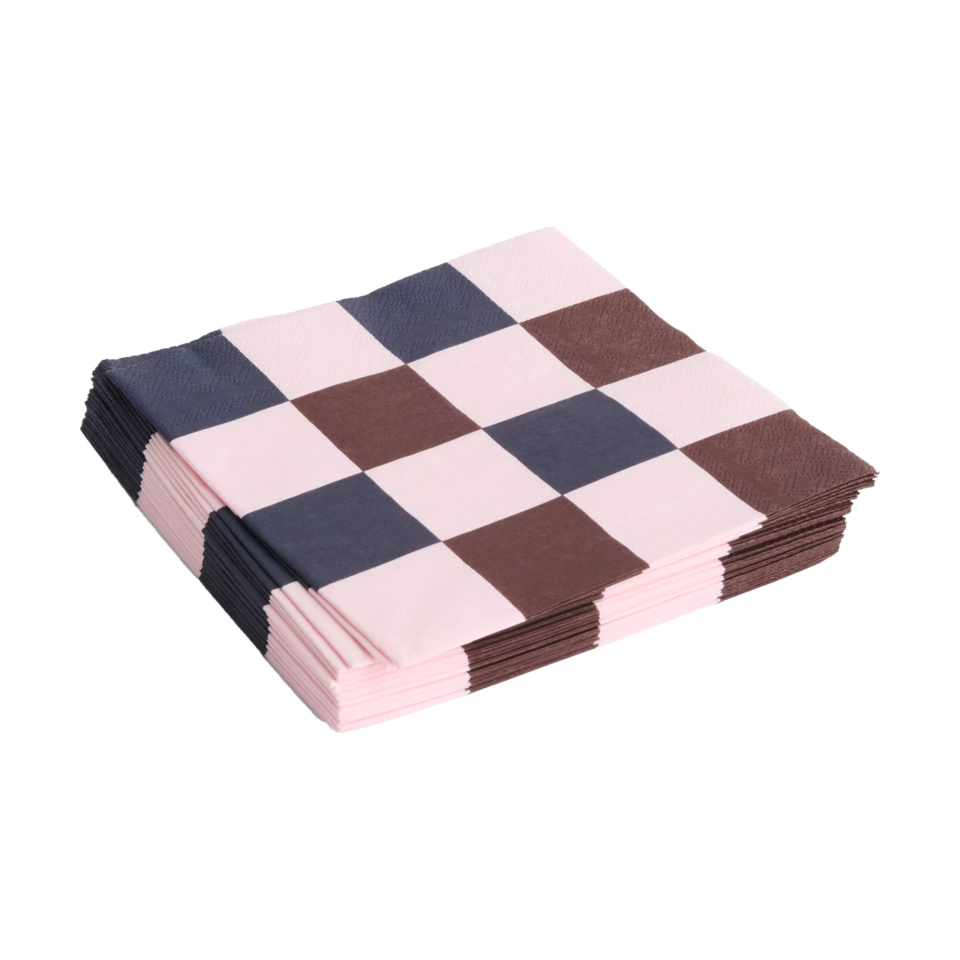 Tovaglioli da pranzo a quadretti Pattern 33x33 cm, confezione da 20, Light pink-bordeaux-black M HAY