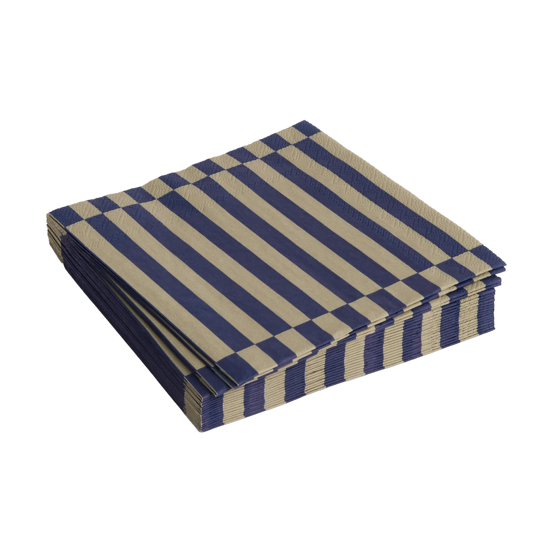 Tovaglioli da pranzo a righe Pattern 33x33 cm, confezione da 20, Dark blue-dark sand pillar HAY