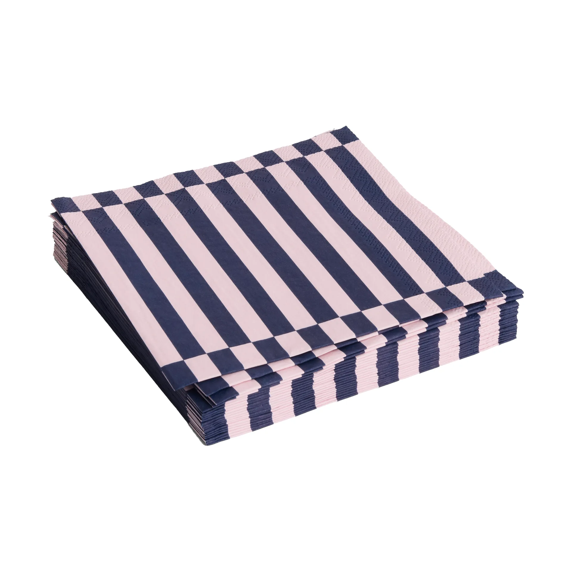Tovaglioli da pranzo a righe Pattern 33x33 cm, confezione da 20, Light pink-dark blue pillar HAY