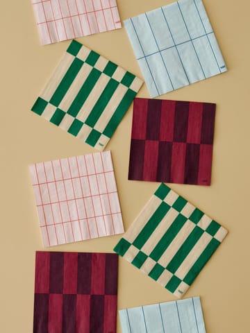 Tovagliolo Pattern Dinner 40x40 cm confezione da 20 - Celeste-blue grid - HAY