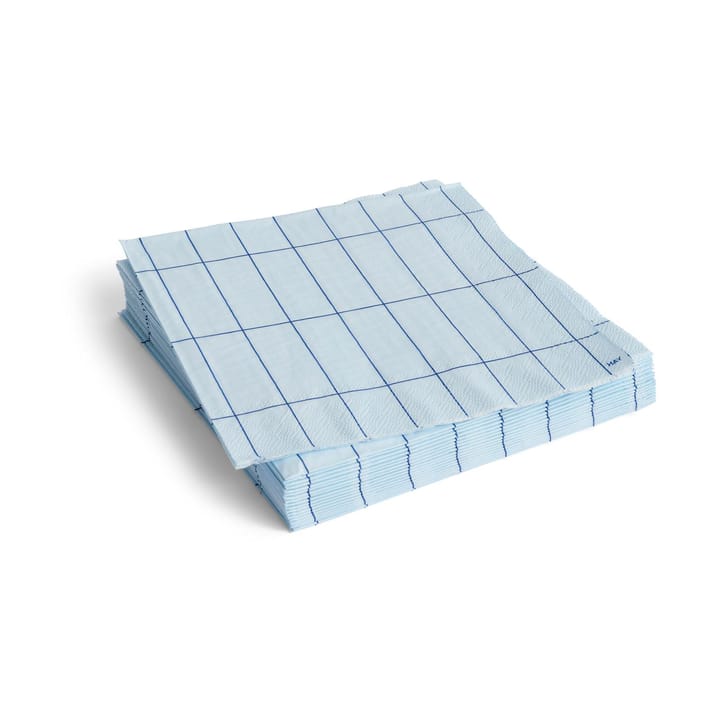 Tovagliolo Pattern Dinner 40x40 cm confezione da 20 - Celeste-blue grid - HAY