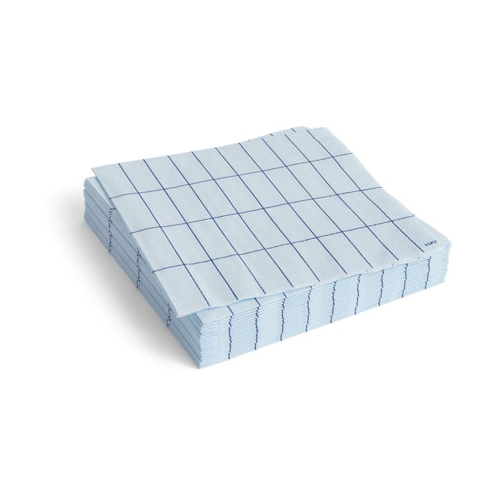 Tovagliolo Pattern Lunch 33x33 cm confezione da 20 - Celeste-blue grid - HAY