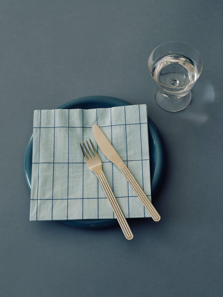 Tovagliolo Pattern Lunch 33x33 cm confezione da 20, Celeste-blue grid HAY