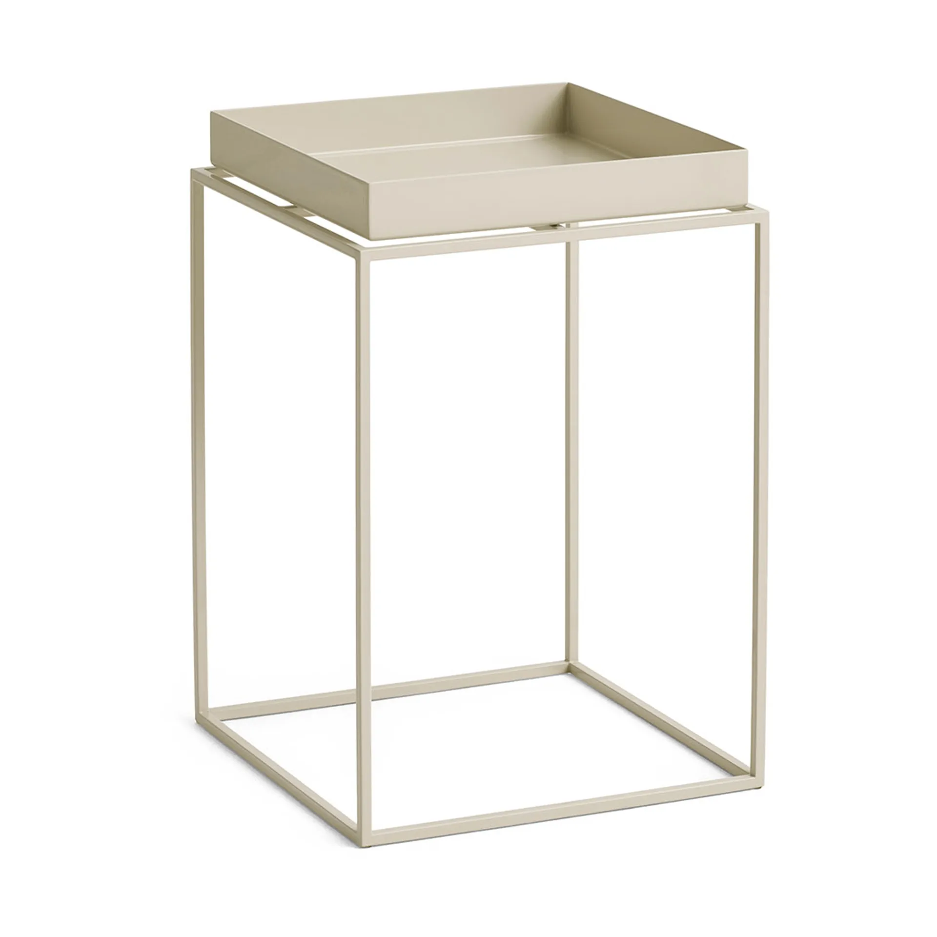 Tray Table tavolino medio, Beige caldo, 30x30x44 cm HAY