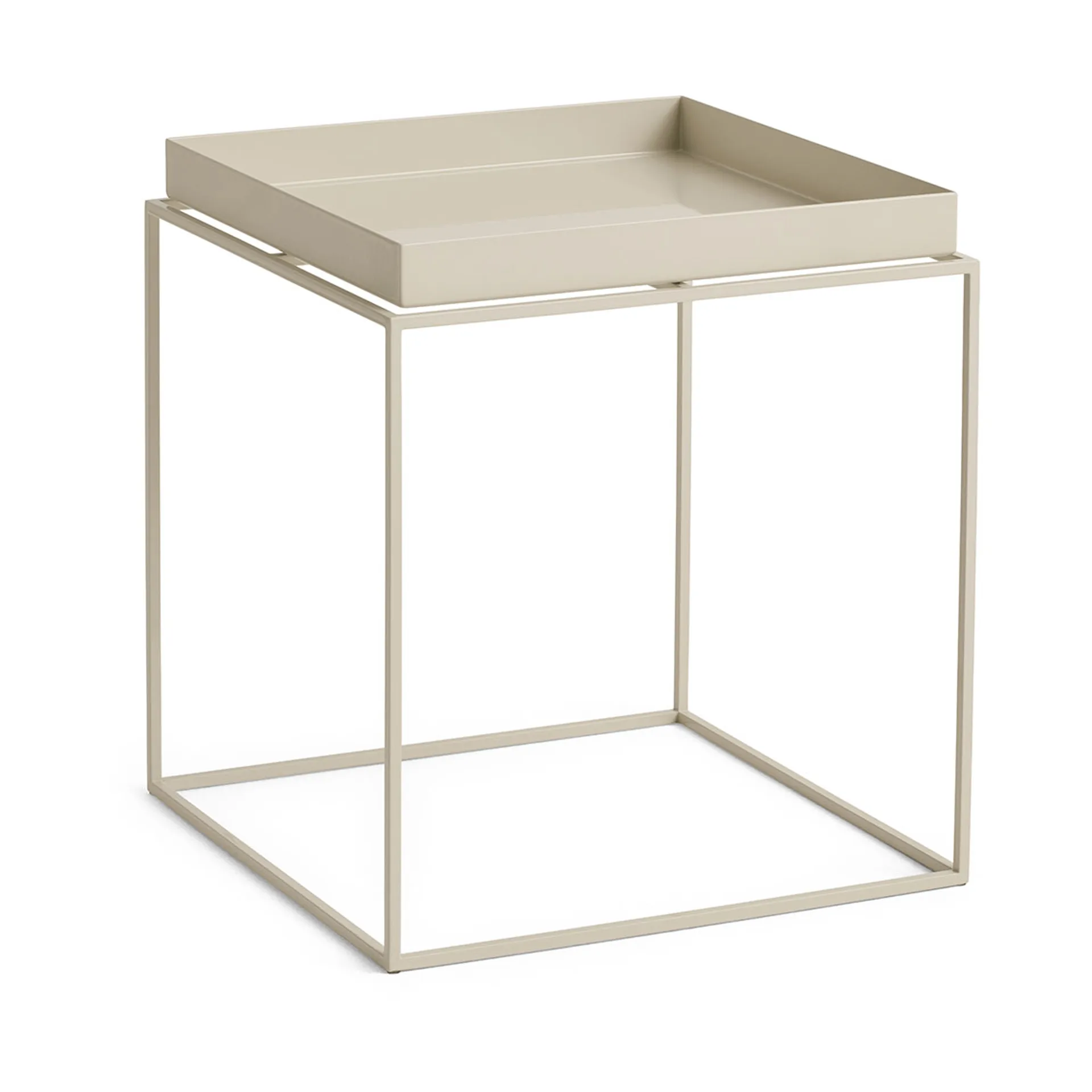 Tray Table tavolino medio, Beige caldo, 40x40x44 cm HAY