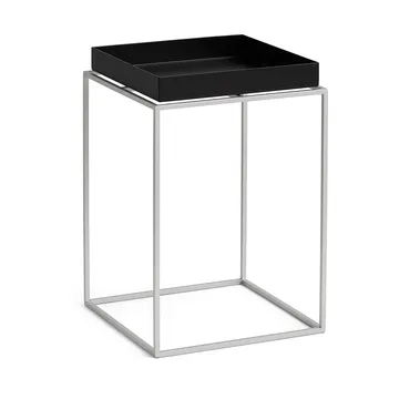 Tray Table tavolino medio - Black-silicone grigio, 30x30x44 cm - HAY