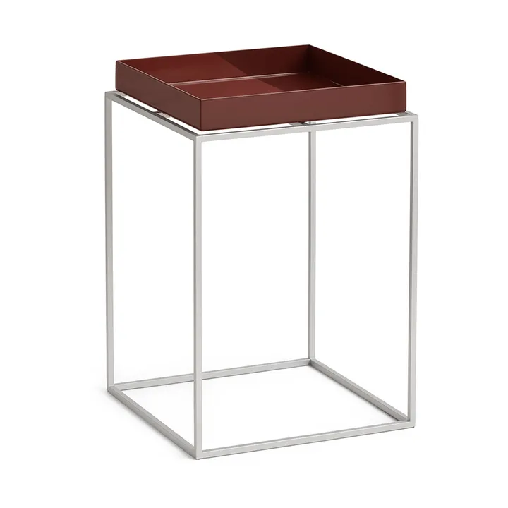 Tray Table tavolino medio - Chocolate-silicone grigio, 30x30x44 cm - HAY