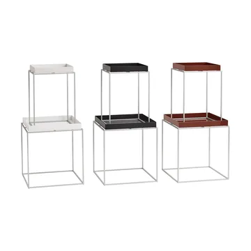 Tray Table tavolino medio - Chocolate-silicone grigio, 30x30x44 cm - HAY