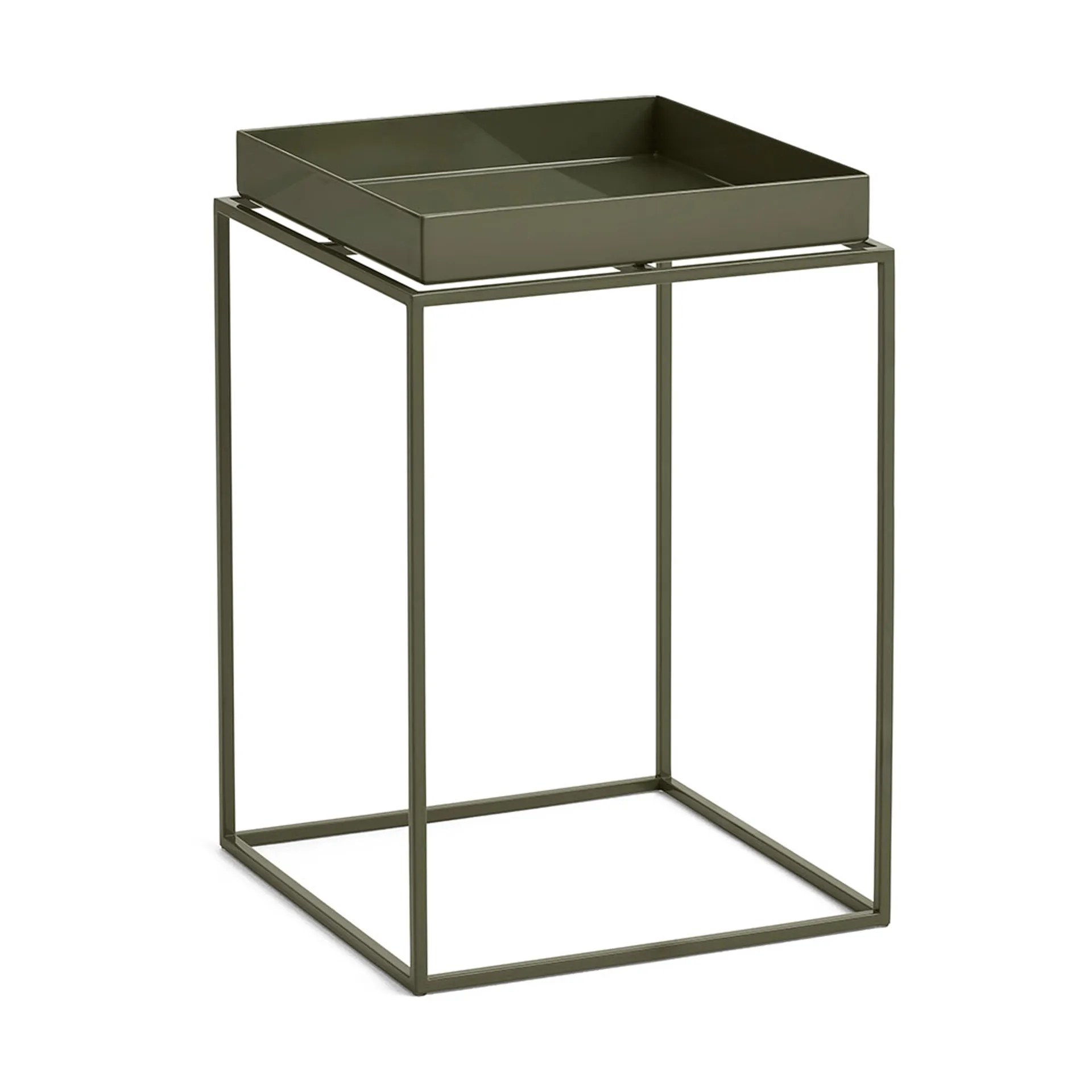 Tray Table tavolino medio, Verde oliva, 30x30x44 cm HAY