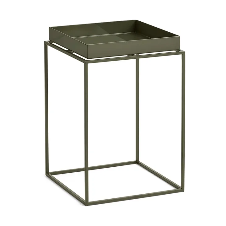 Tray Table tavolino medio - Verde oliva, 30x30x44 cm - HAY
