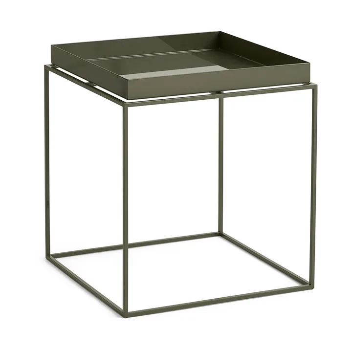 Tray Table tavolino medio - Verde oliva, 40x40x44 cm - HAY