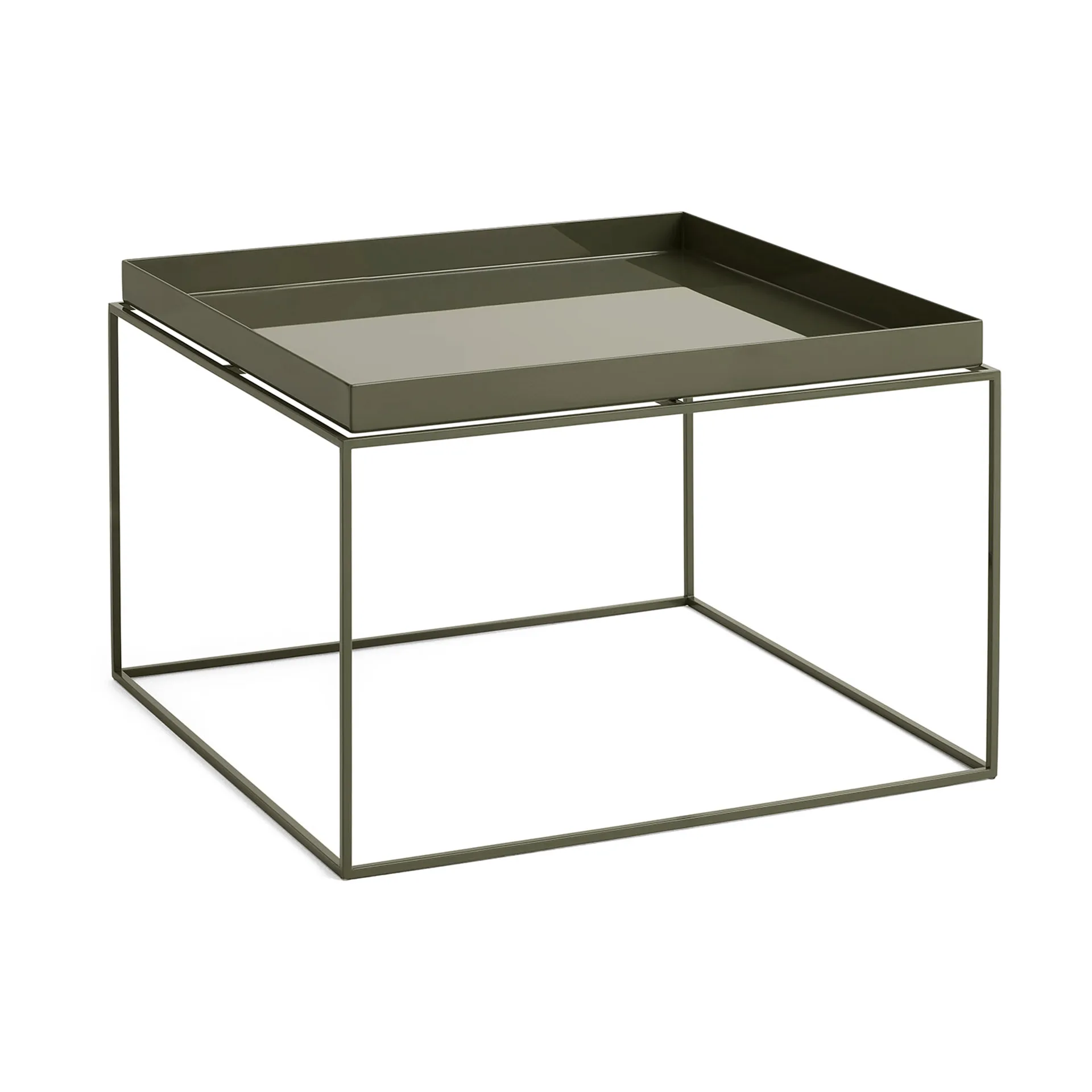 Tray Table tavolino medio, Verde oliva, 60x60x39 cm HAY