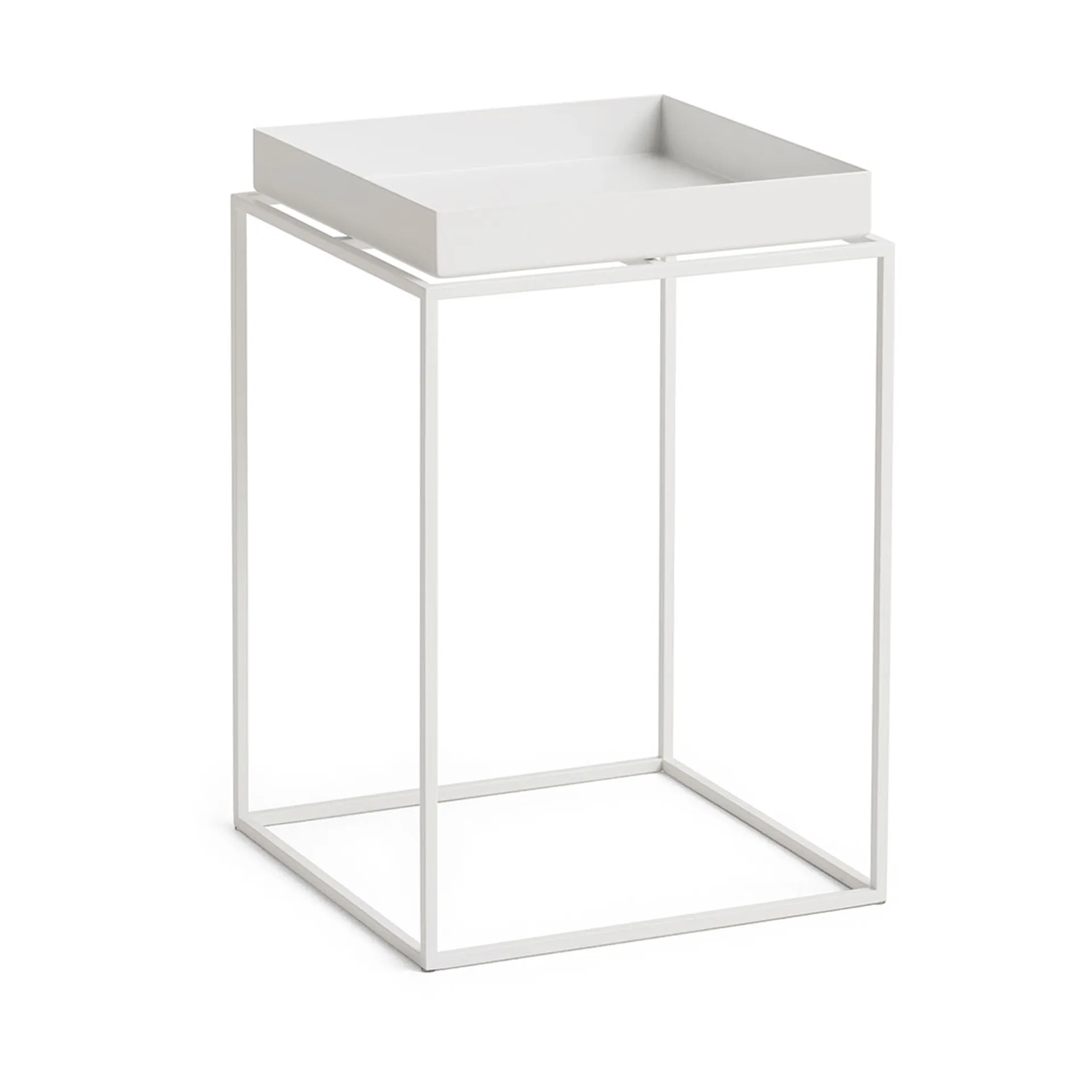 Tray Table tavolino medio, White, 30x30x44 cm HAY