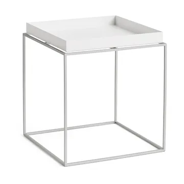 Tray Table tavolino medio - White-silicone grigio, 40x40x44 cm - HAY