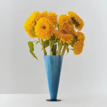 Vaso Conical - Petrol blue-dark blue, large - HAY