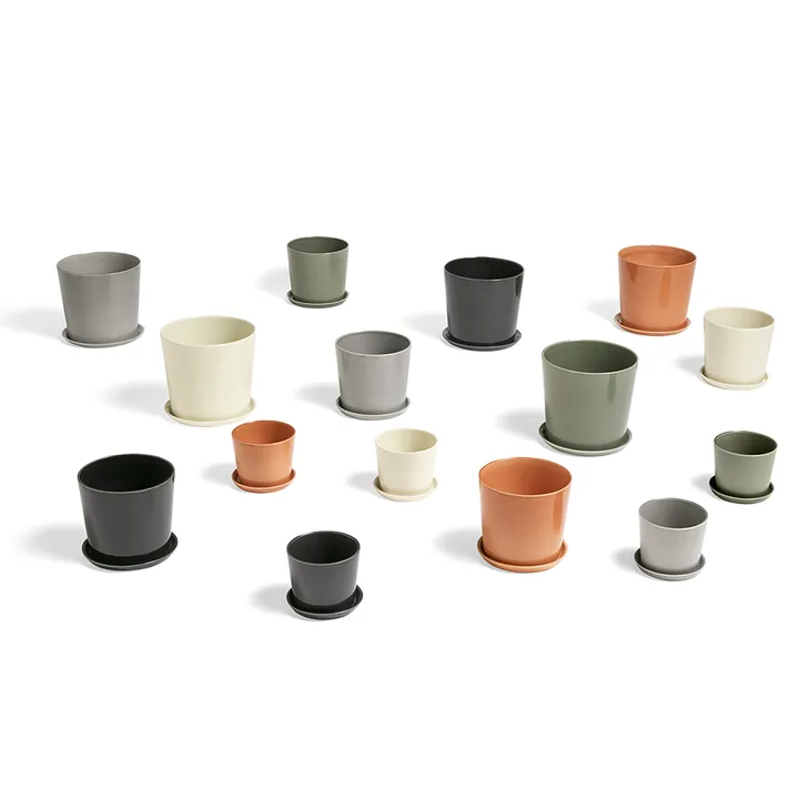 Vaso ovale bonsai con sottovaso BASIC CLASS – Ceramica smaltata - i Giardini di Giulia
