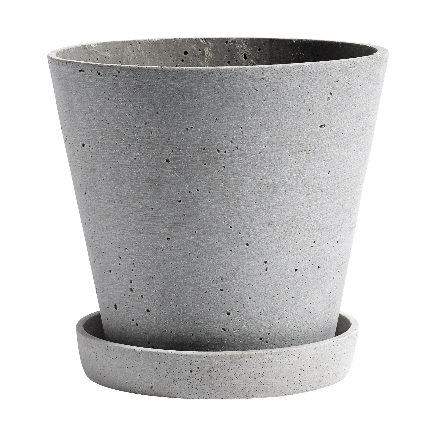 Vaso da fiori HAY con sottovaso L, Grigio HAY
