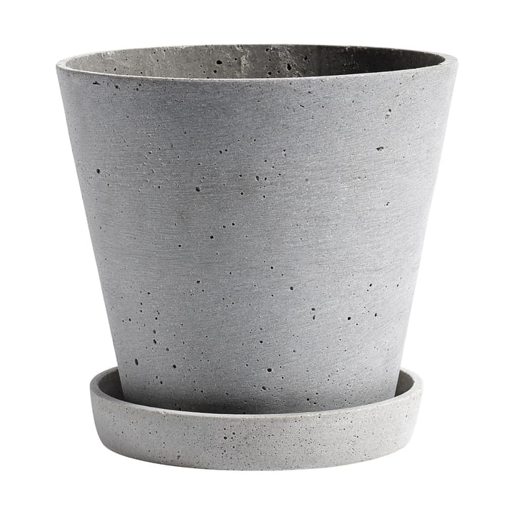 Vaso da fiori HAY con sottovaso L - Grigio - HAY