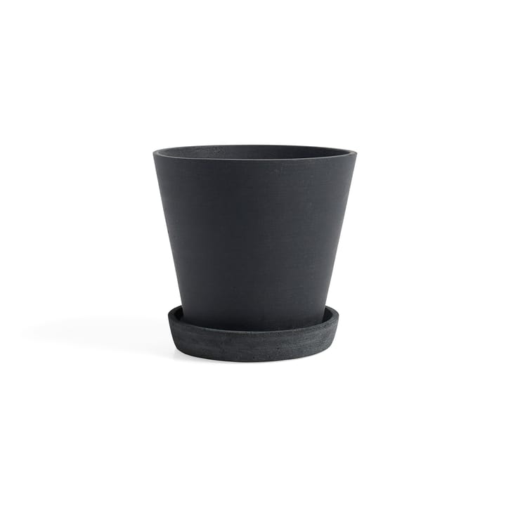 Vaso da fiori HAY con sottovaso L - Nero - HAY