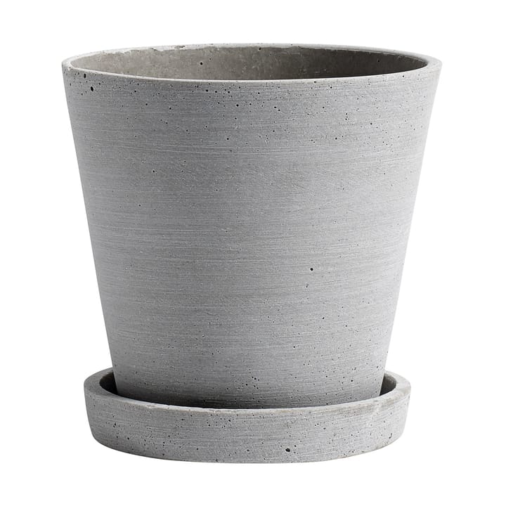 Vaso da fiori HAY con sottovaso M - Grigio - HAY