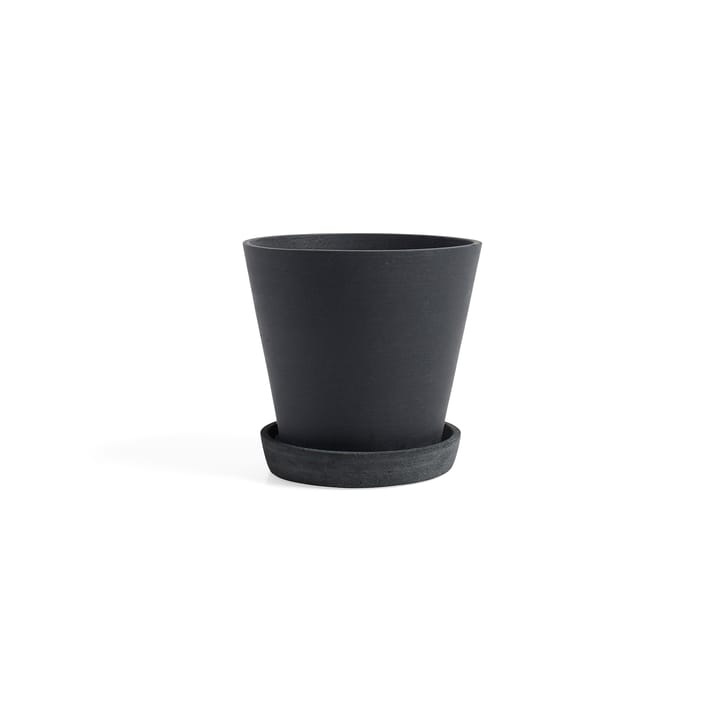Vaso da fiori HAY con sottovaso S, Nero HAY